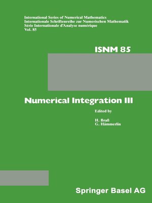 cover image of Numerical Integration III